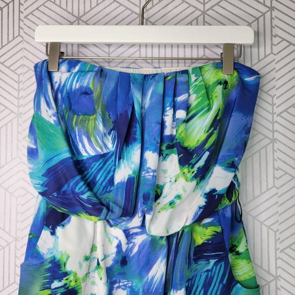 City Triangles Floral Strapless Dress Sz Medium - Picture 3 of 8